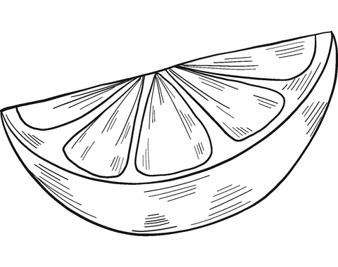 Slice of lemon coloring page free printable coloring pages