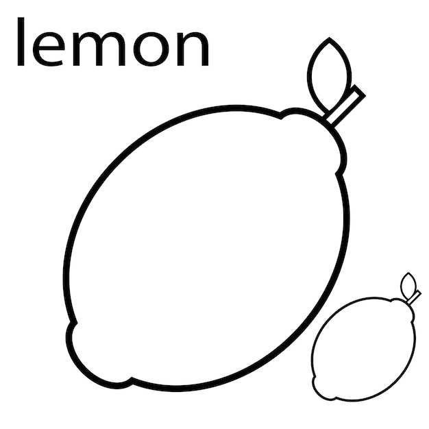 Premium vector coloring pages lemon