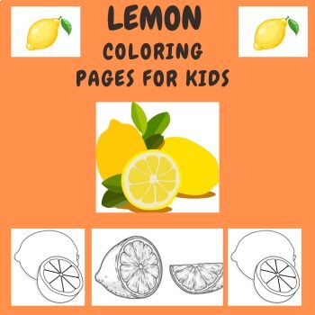 Lemon printable worksheets coloring pages for kids by the learning apps