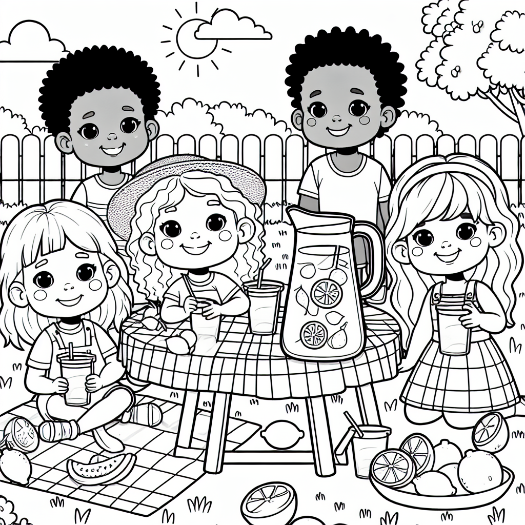 Lemonade coloring pages