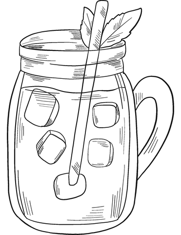 Jug of lemonade coloring page free printable coloring pages