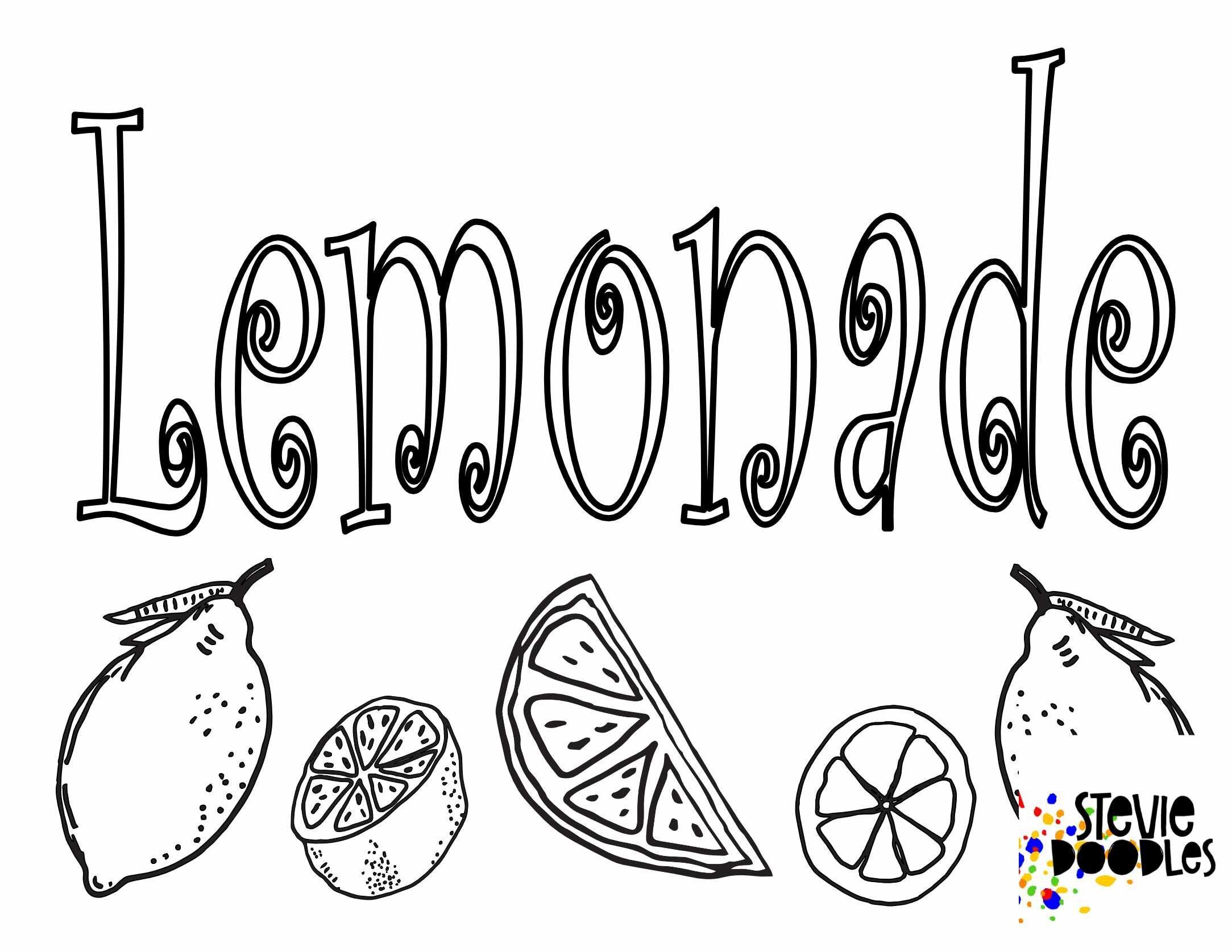 Free lemons lemonade coloring pages â stevie doodles free coloring pages free printable coloring pages free adult coloring pages