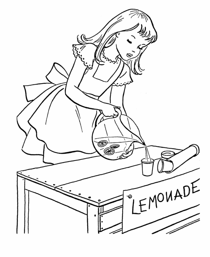 Lemonade coloring pages