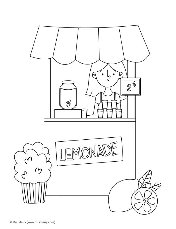 Fun summer coloring pages for kids mrs merry