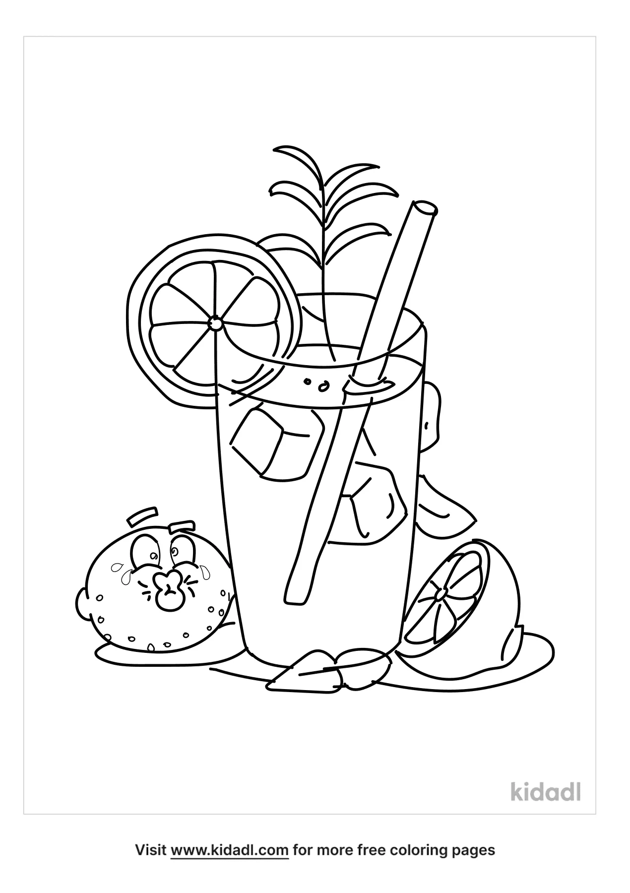 Free lemonade coloring page coloring page printables