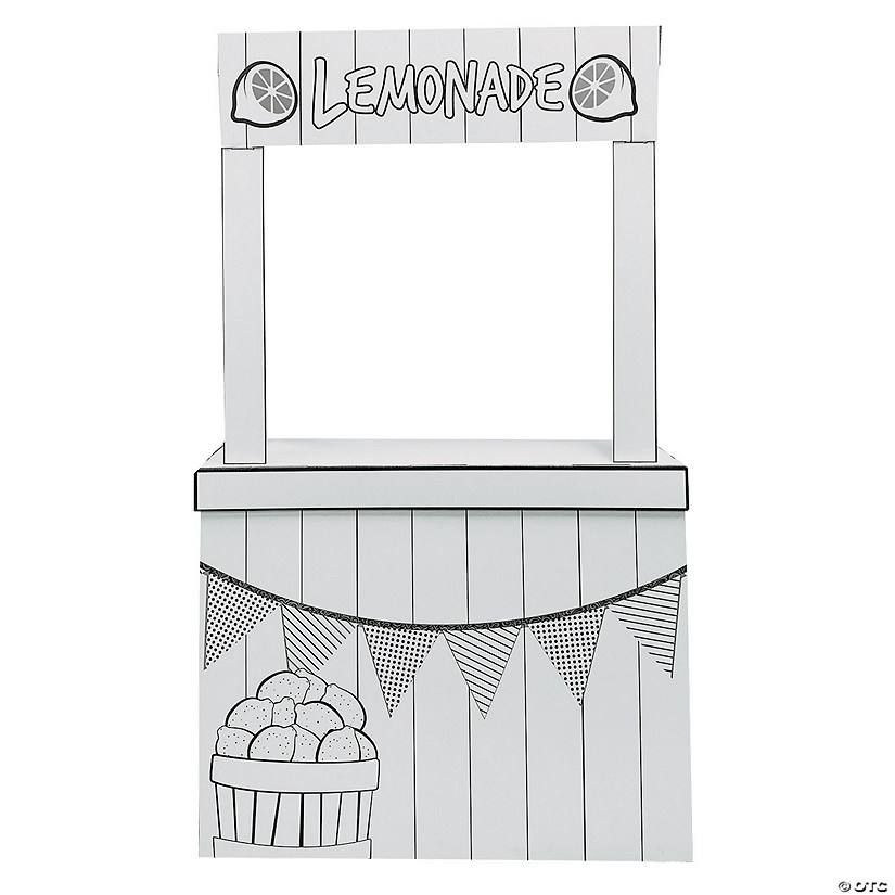 Color your own lemonade stand and playhouse