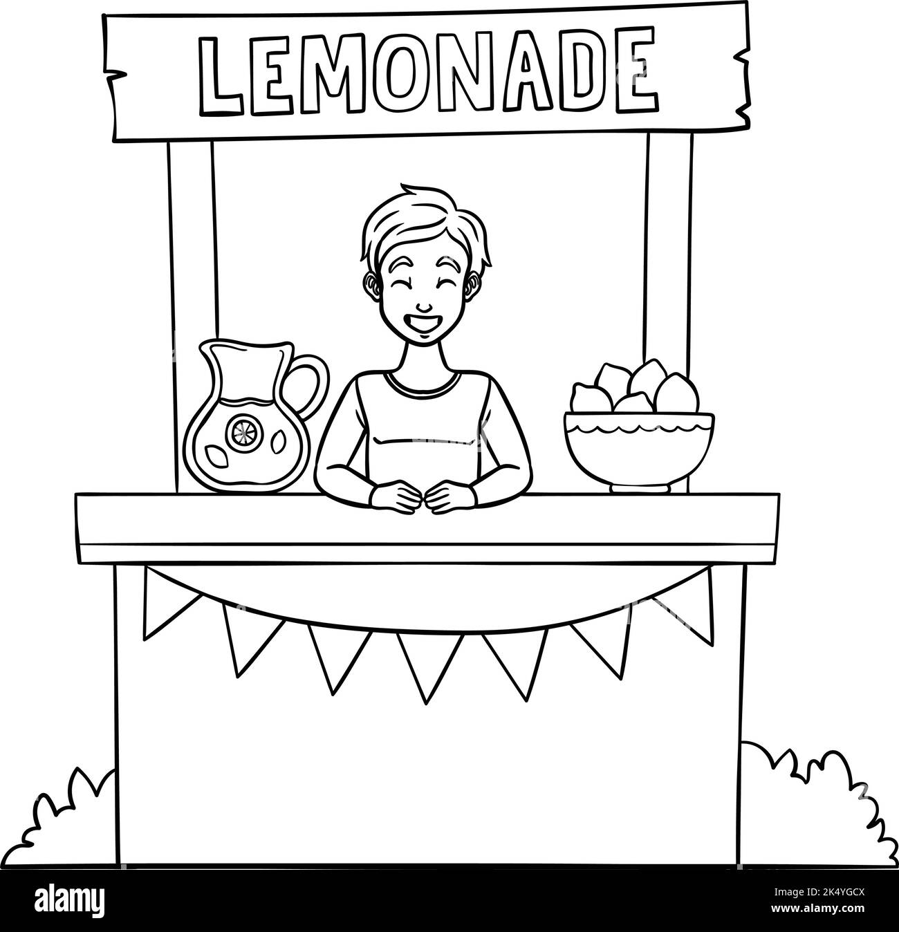 Lemonade stand isolated hi