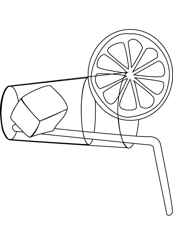 Free lemonade coloring page