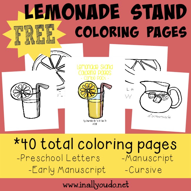 Lemonade stand coloring pages â in all you do