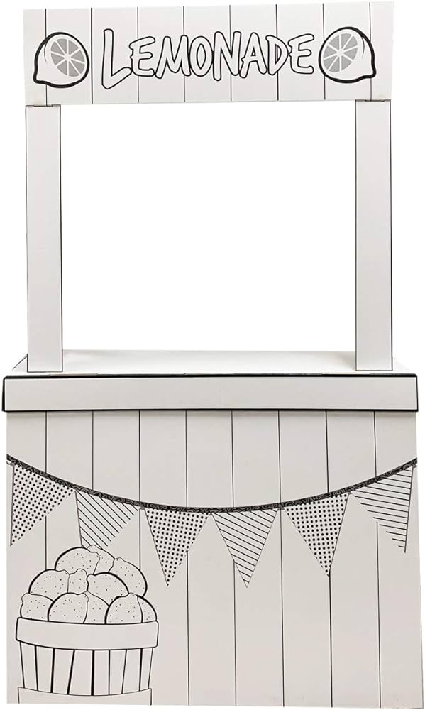 Cardboard people color me lemonade stand life size cardboard cutout standup home kitchen