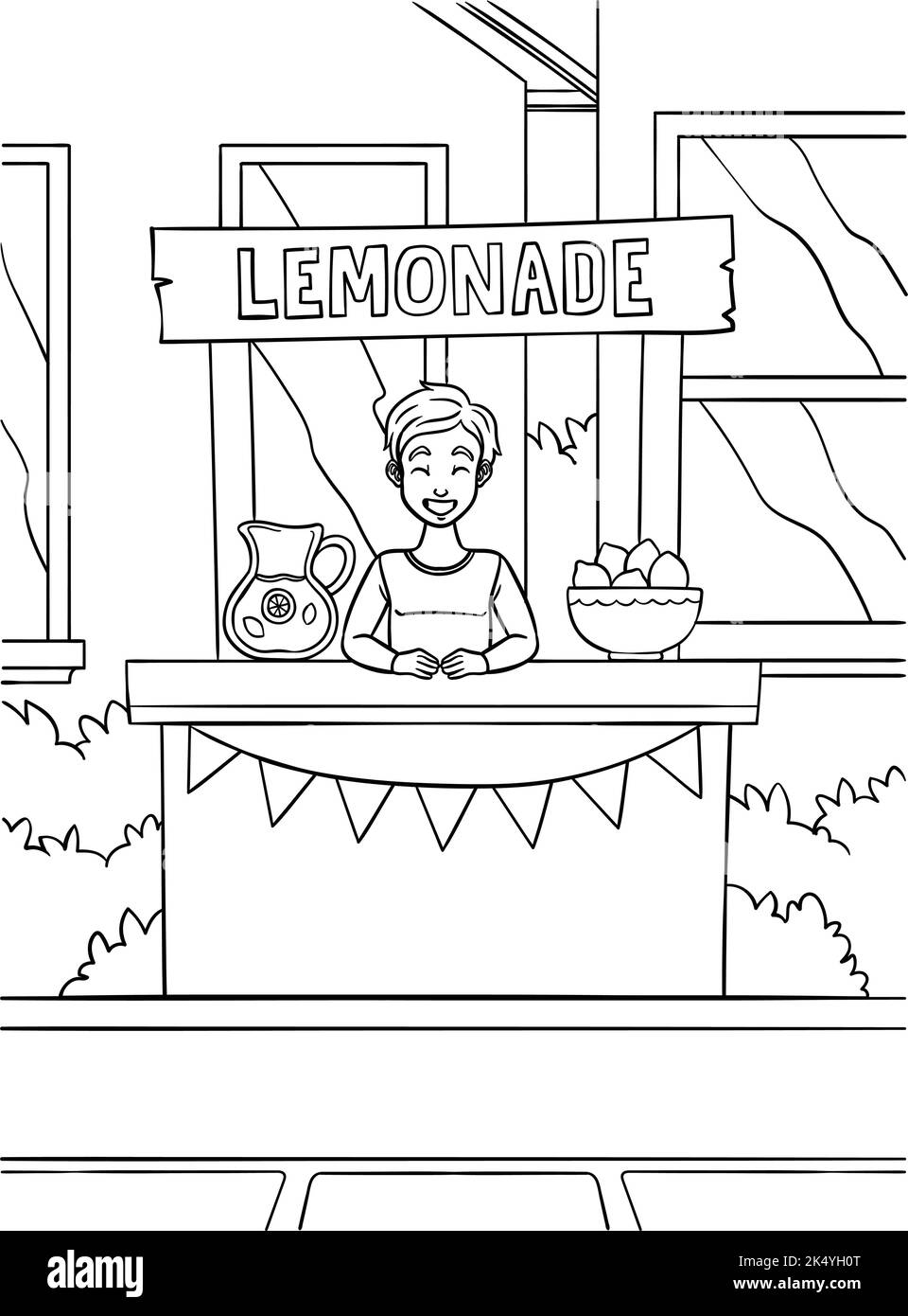 Lemonade stand cut out stock images pictures
