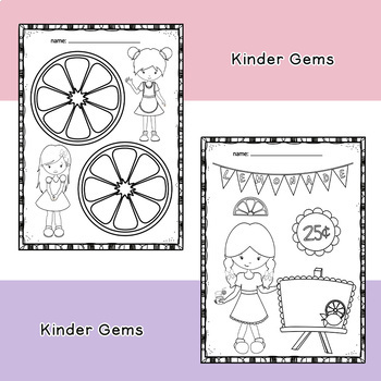 Lemonade stand coloring pages for preschool and kindergarten tpt