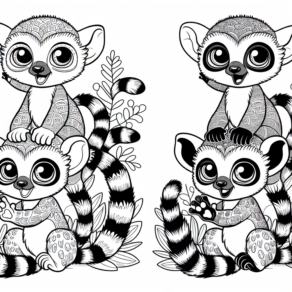 Lemur coloring pages