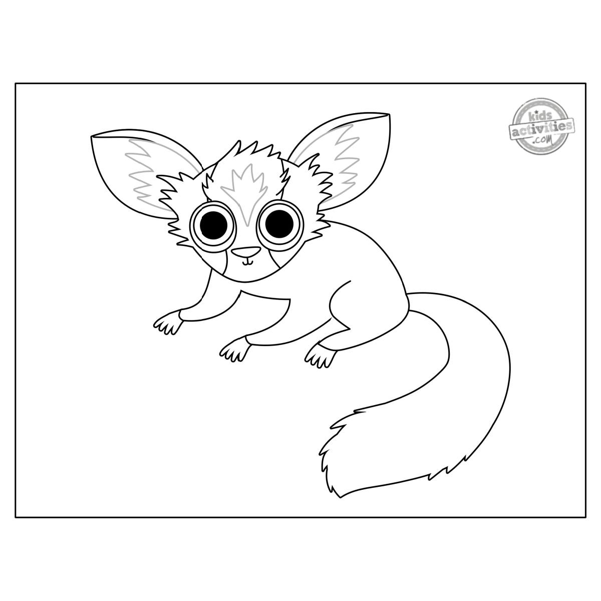 Free printable aye aye coloring page for kids kids activities blog