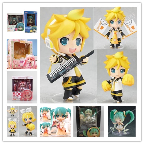 Nendoroid hatsune miku kagamine len kagamine rin q versionchange face articulado action figure model dolls ilippines