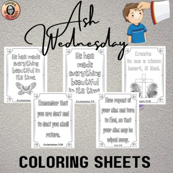 Ash wednesday and lent coloring pages versions by amanda of all trades
