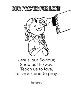 Our prayer for lent coloring page primary junior poster by rapid rubrics