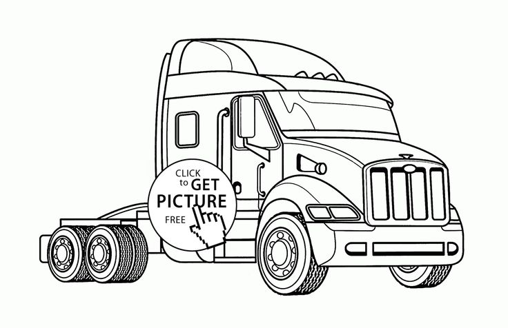 Real semi truck coloring page for kids transportation coloring pages printables free
