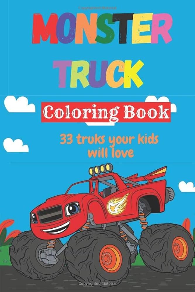 Monster truck coloring book truks your kids will love awesome designs of monster trucks