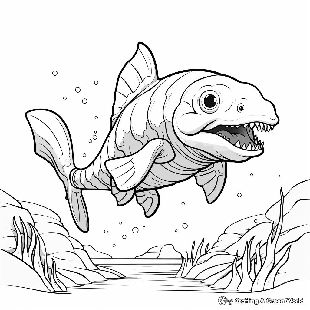 Dunkleosteus coloring pages