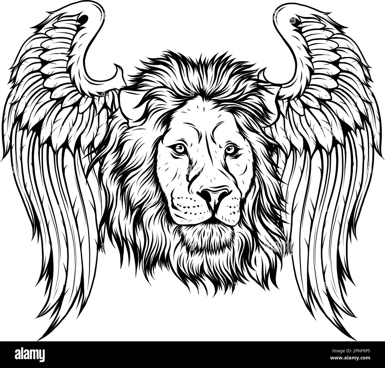 Leãn mitolãgico imãgen vectorial de stock
