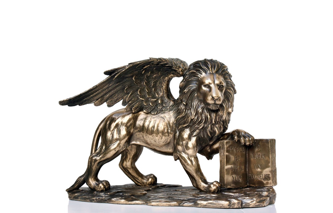 Estatua de la estatuilla del leãn de san marcos el leãn de san marcos el leãn alado repãºblica de venecia