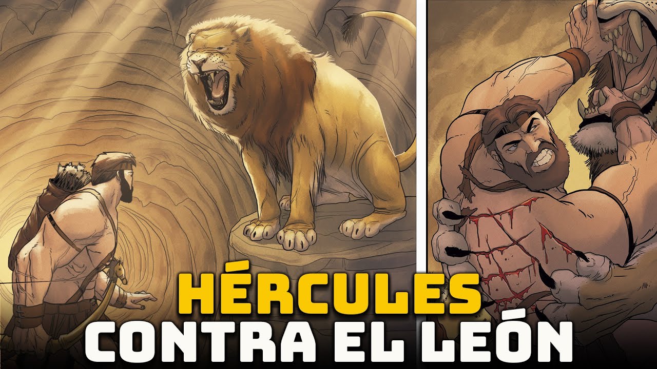 Hercules faces the ighty neean lion