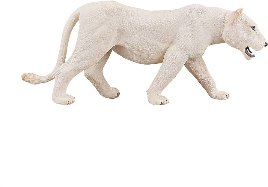 Mojo leona blanca leãn blanco femenino realista figura internacional de juguete de vida silvestre pintada a mano juguetes y juegos