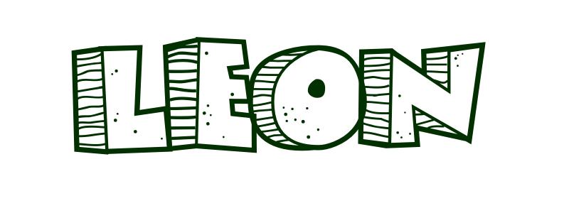 Coloring page first name leon