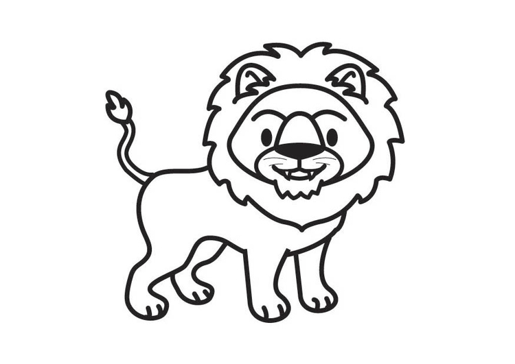 Dibujo para colorear leãn