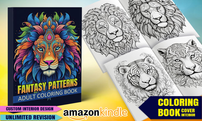 Portada ãºnica de diseão de libro para colorear para adultos y libro de actividad o pãginas para colorear