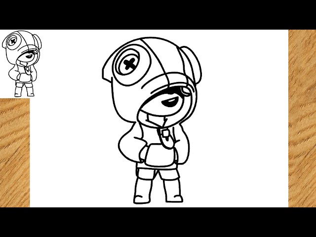 How to draw leon brawl stars