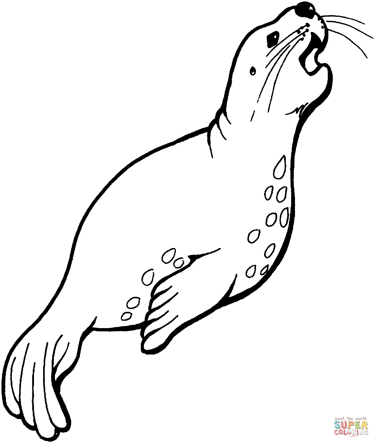 Dibujo de leãn marino cantando para colorear dibujos para colorear imprimir gratis