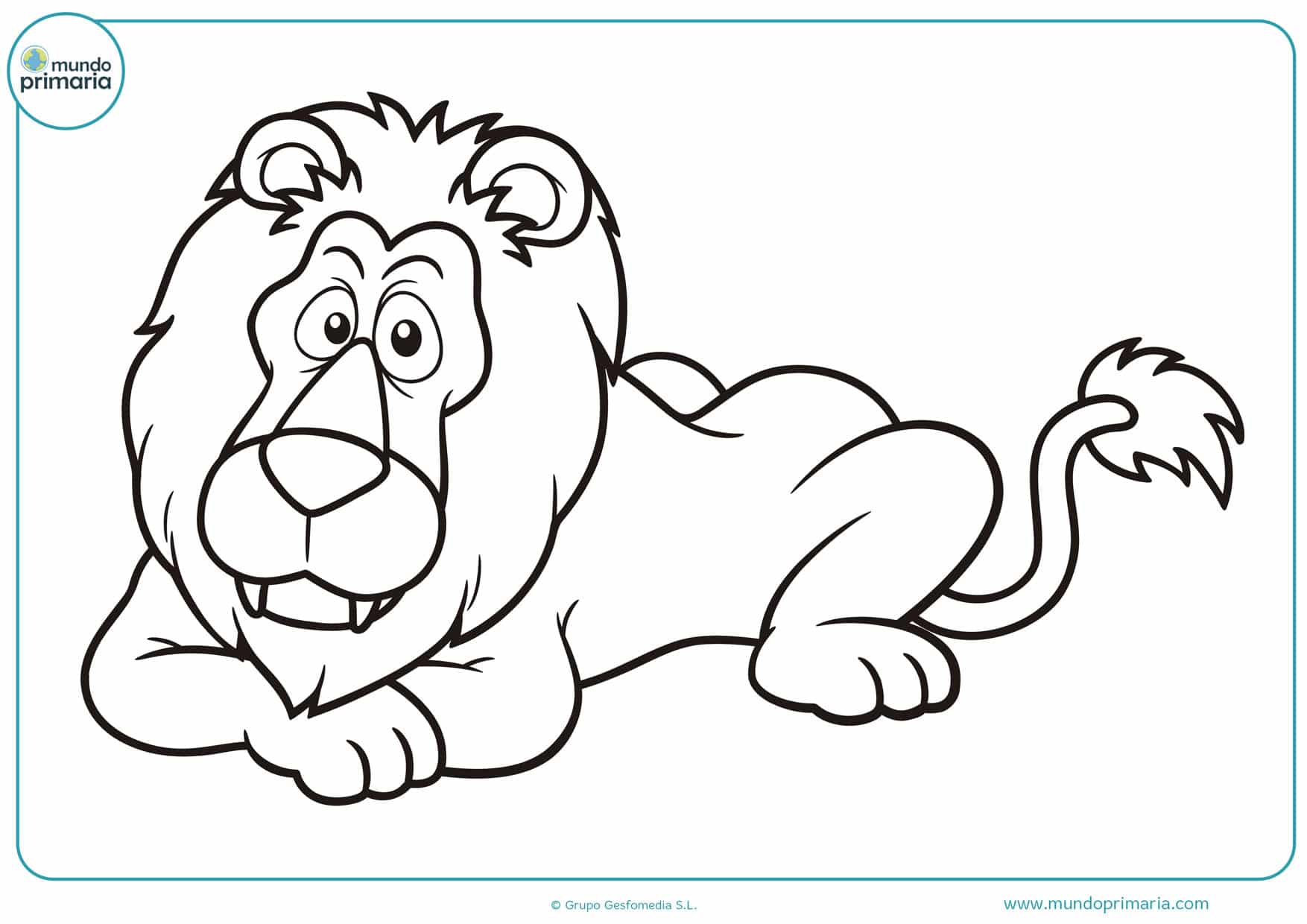Dibujos de leones para colorear a lãpiz o o quieras