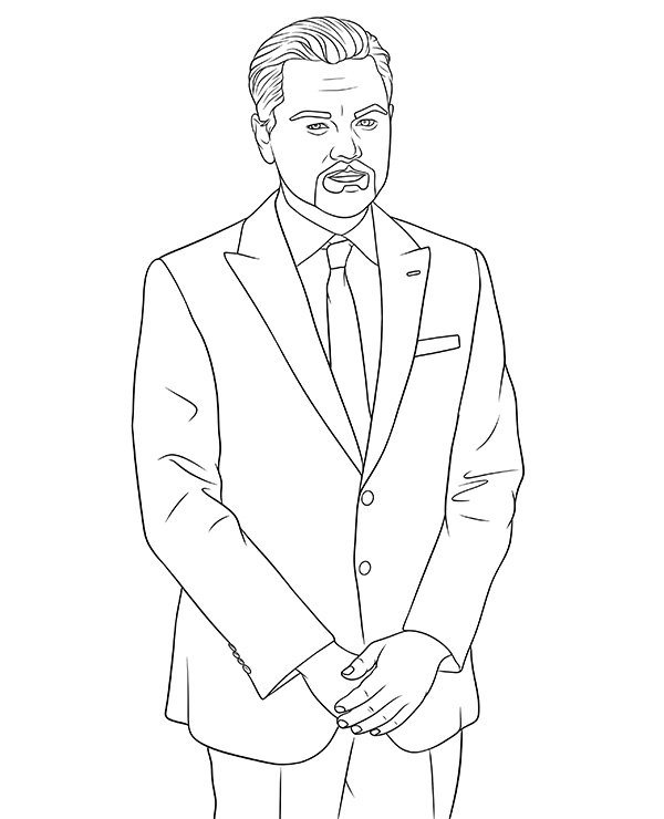 Leonardo di caprio coloring pages actors