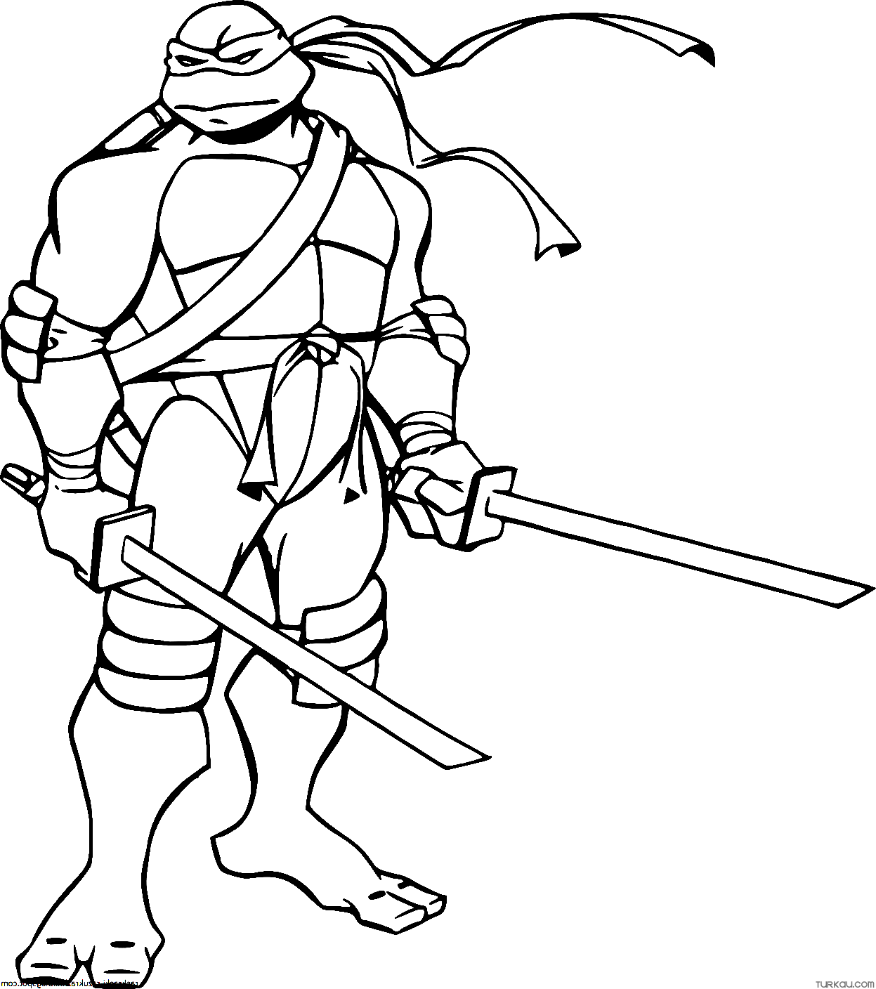 Angry leonardo tmnt coloring page