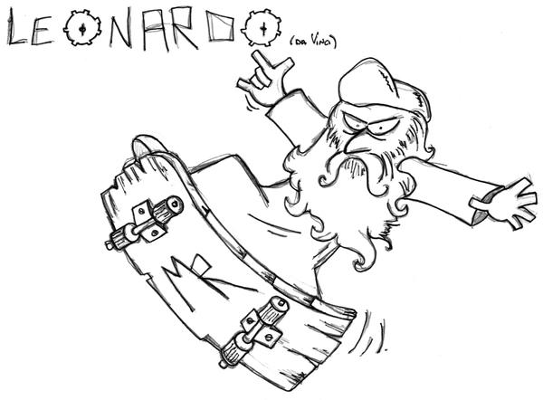Leonardo da vinci skate by newbieboreddrawer on