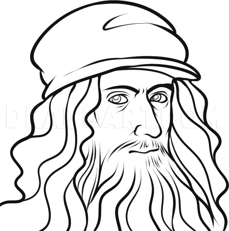 How to draw leonardo da vinci leonardo da vinci step by step drawing guide by dawn