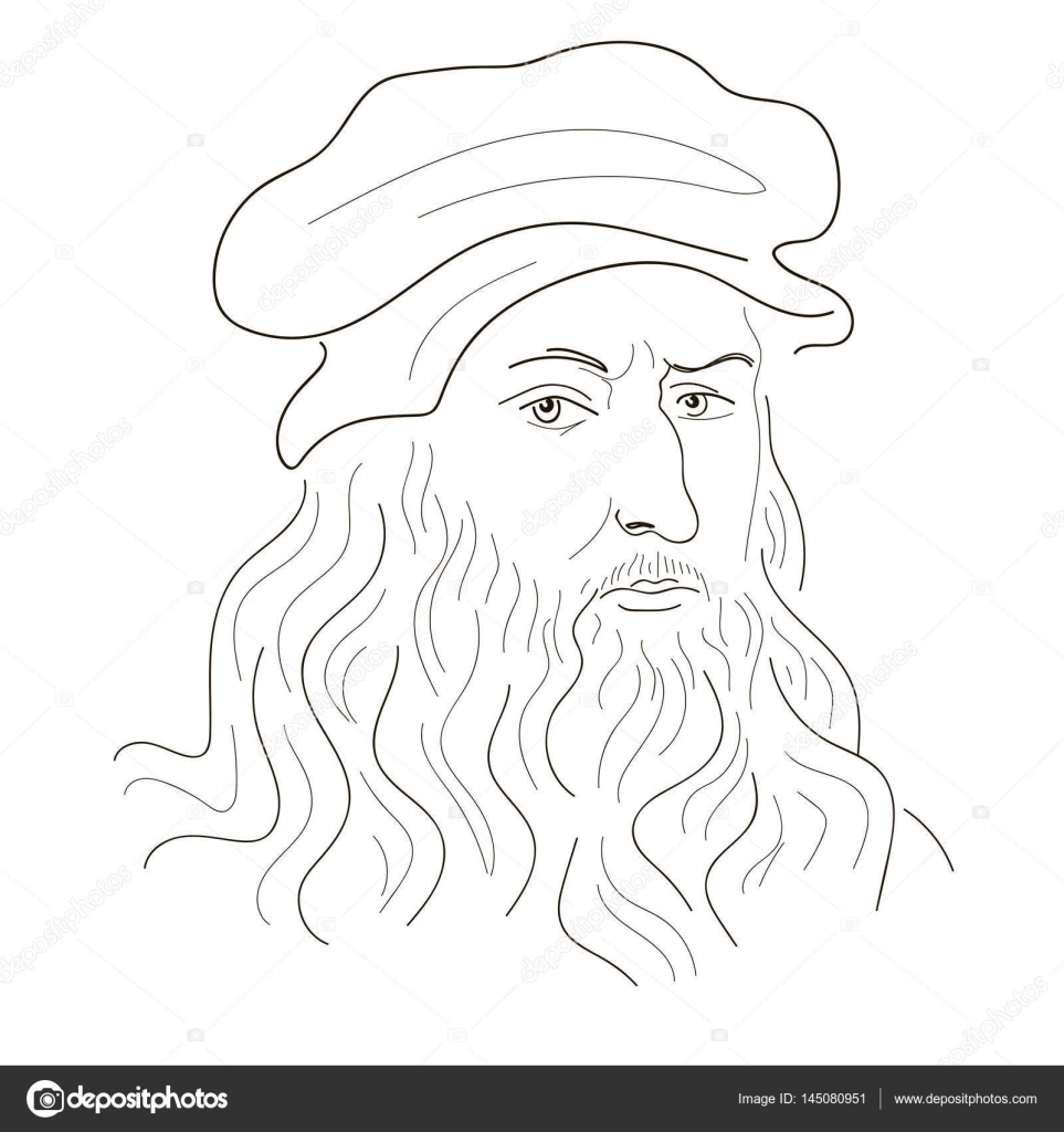 Leonardo da vinci stock vector by everildamarygmail