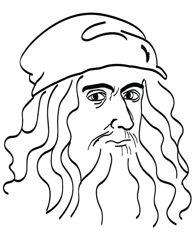 Leonardo da vinci coloring pages