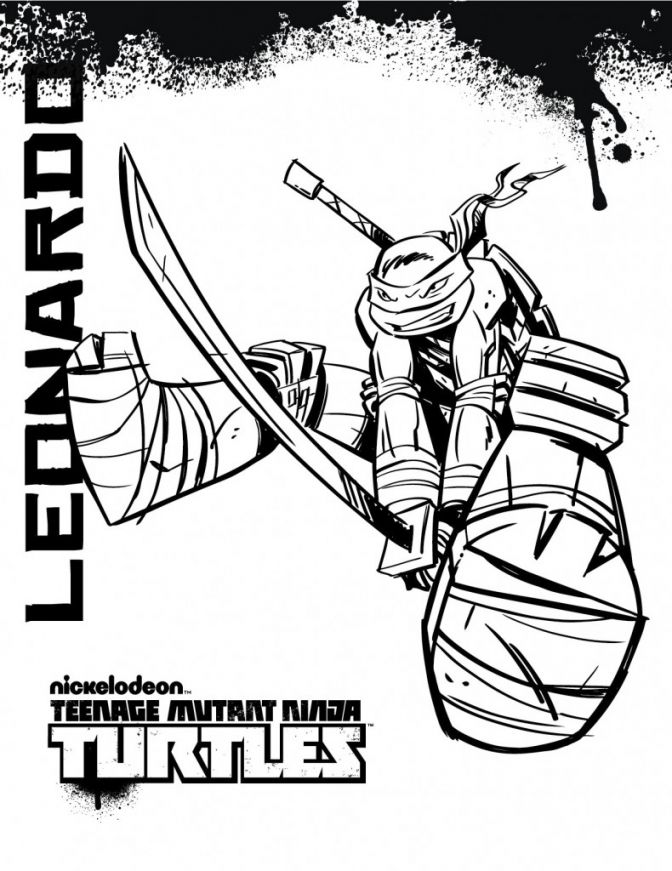 Leonardo tmnt coloring pages