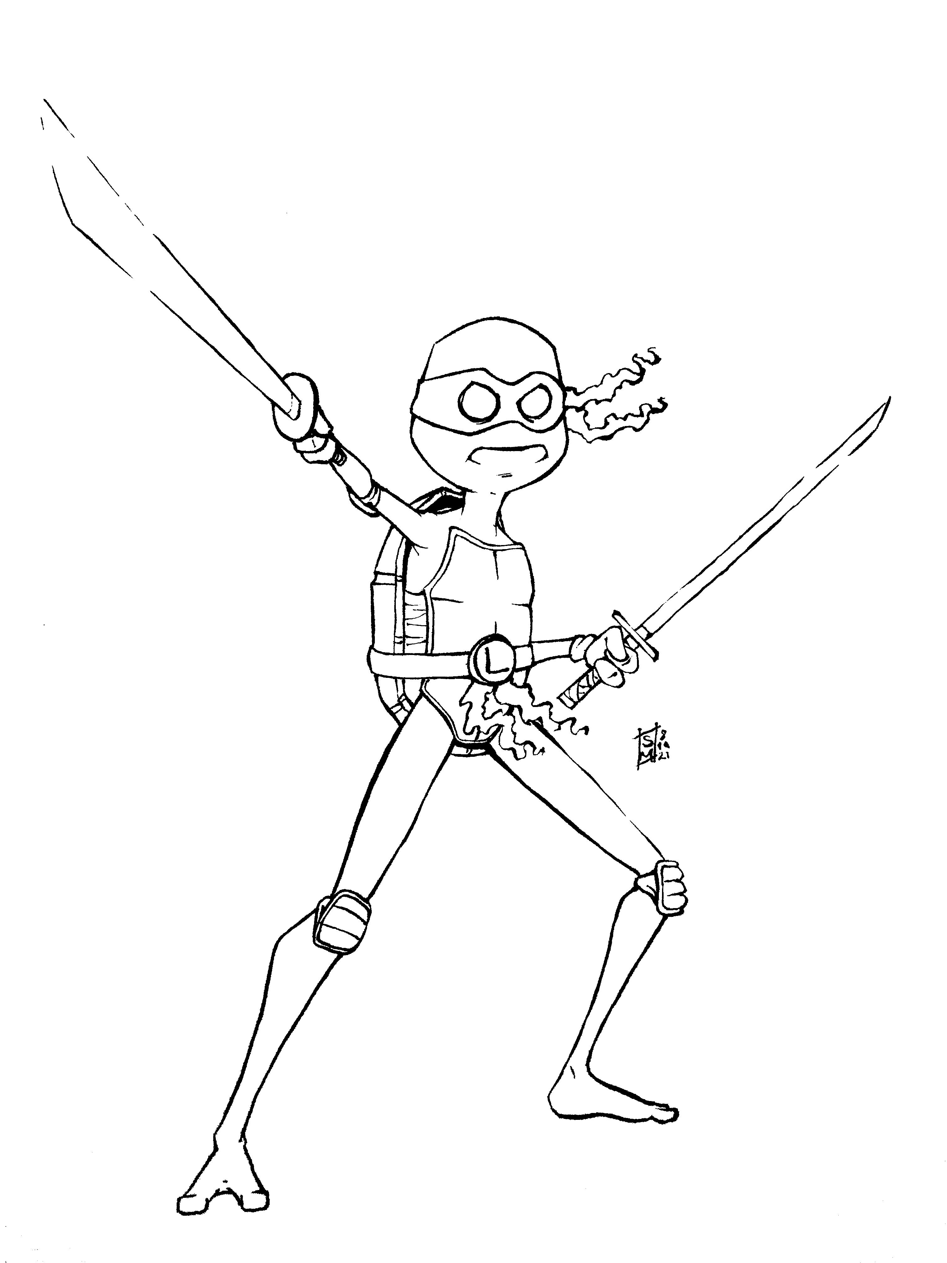 Day of tmntober leonardo whimsical sketch by me rtmnt