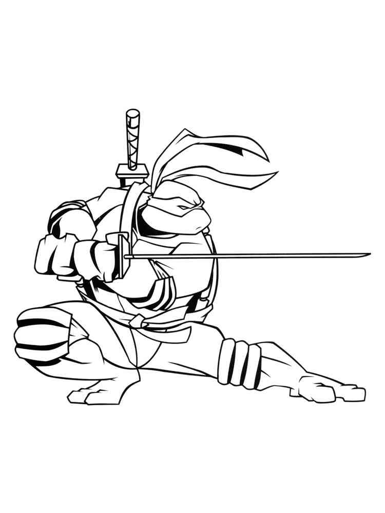 Leonardo ninja turtles coloring pages