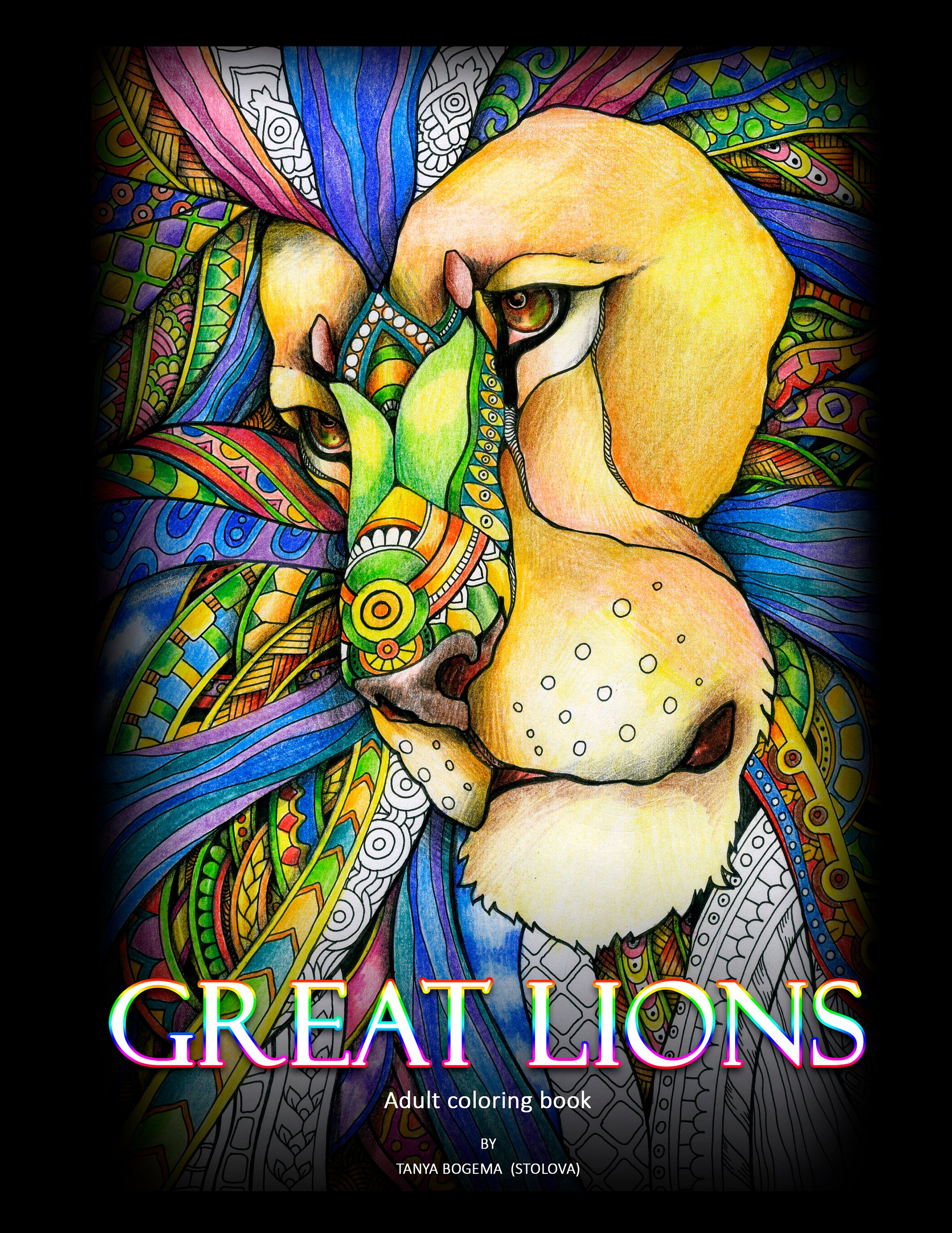 Great lions adult coloring books digital coloring pages coloring book printable stress relieving relaxation