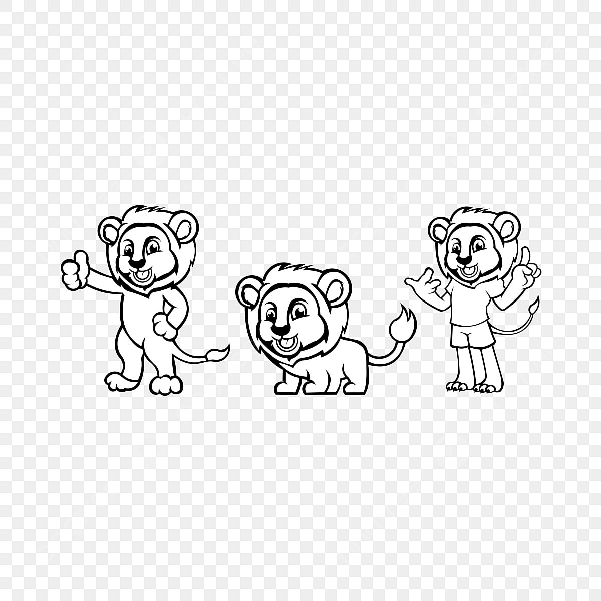 Happy lion png transparent images free download vector files