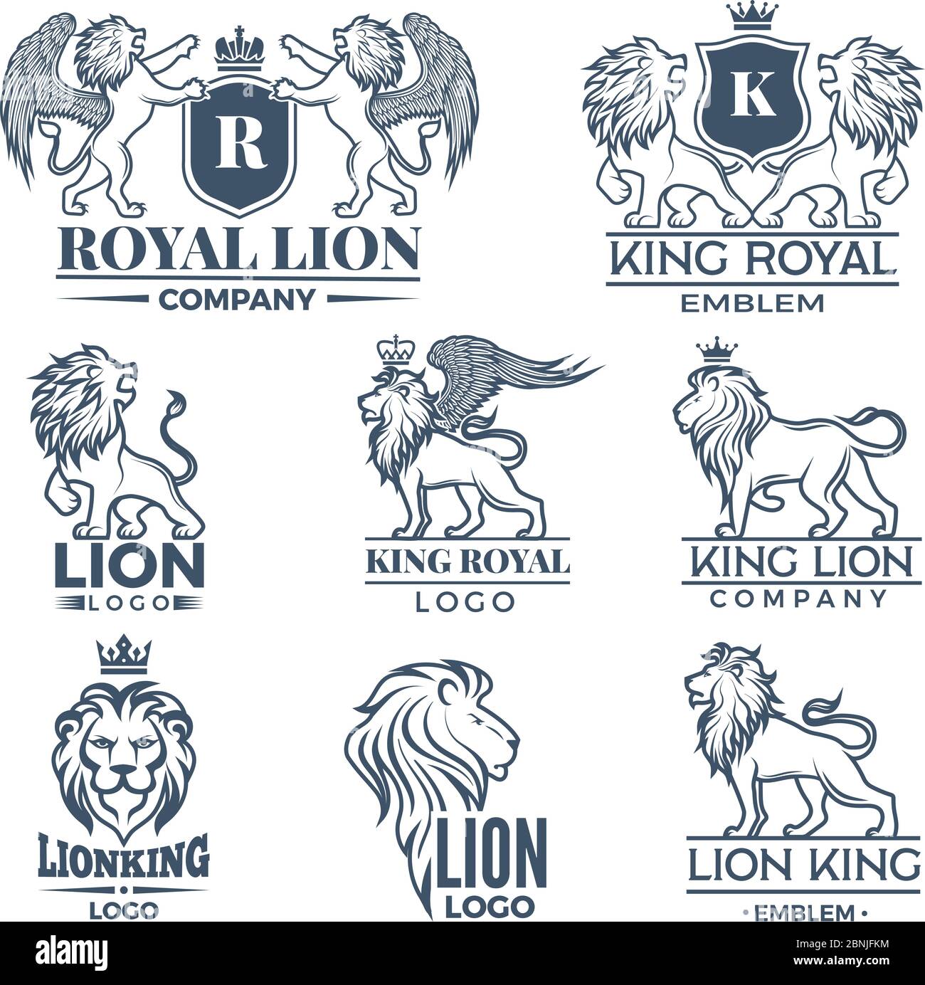 Illustrations lions hi