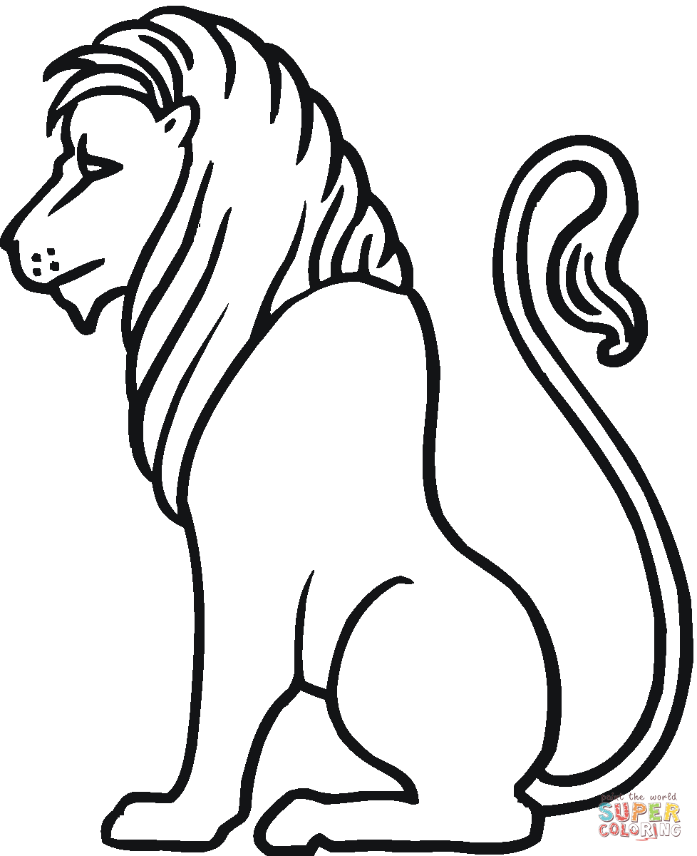 Lion coloring page free printable coloring pages