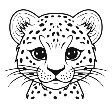 Leopard outline vector art png images free download on