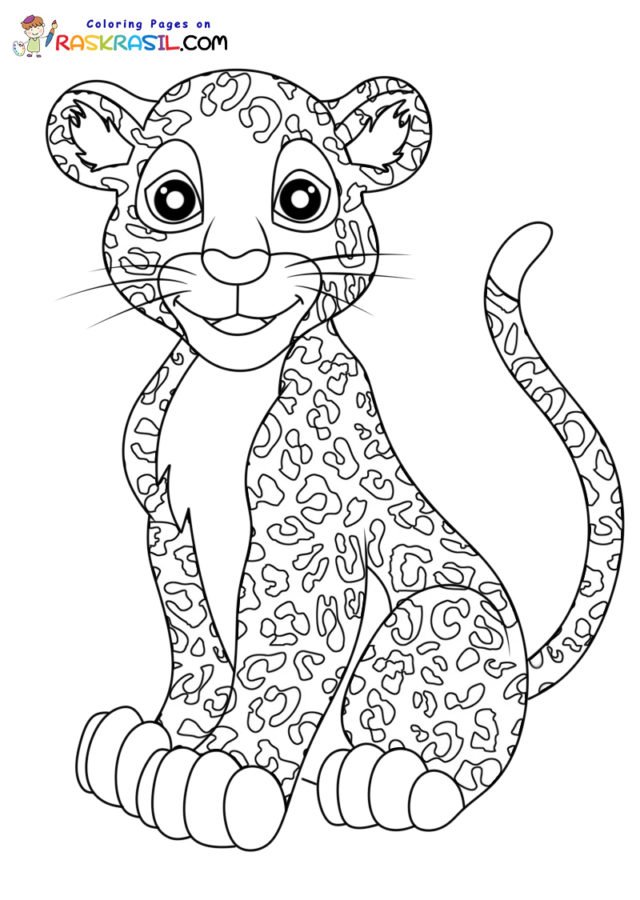 Leopard coloring pages printable for free download