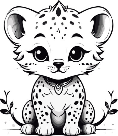 Cheetah coloring page stock vector illustration and royalty free cheetah coloring page clipart
